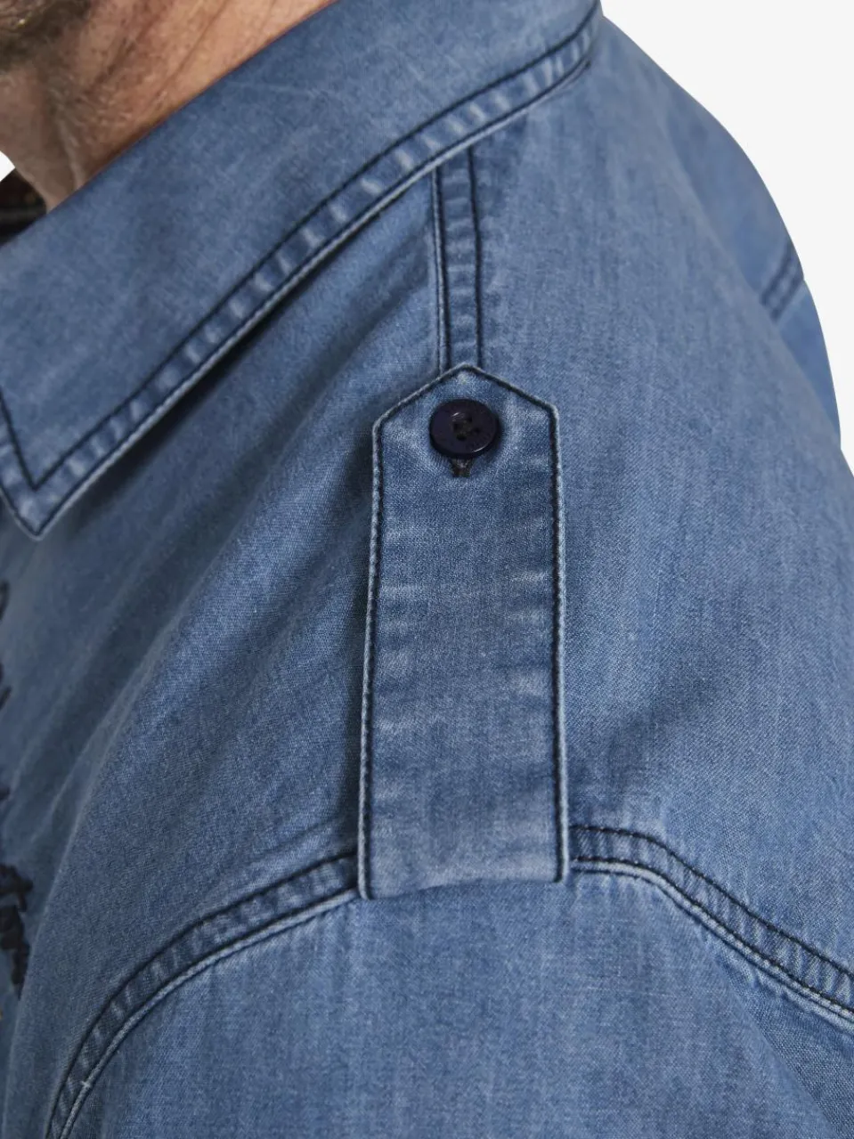 Herren Jan Vanderstorm Hemden>Herren Jeanshemd - LORENSIUS