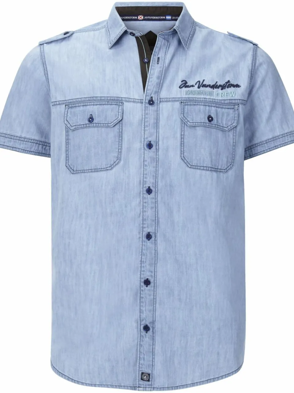 Herren Jan Vanderstorm Hemden>Herren Jeanshemd - LORENSIUS