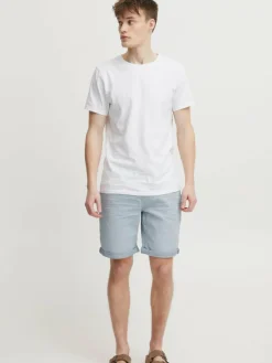 BLEND Jeans<Herren Jeansshorts blau uni