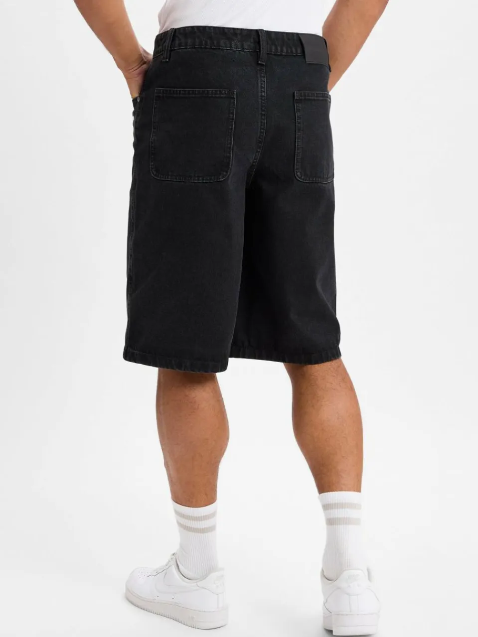 PEGADOR Jeans<Herren Jeansshorts - KOLAR JORTS schwarz uni