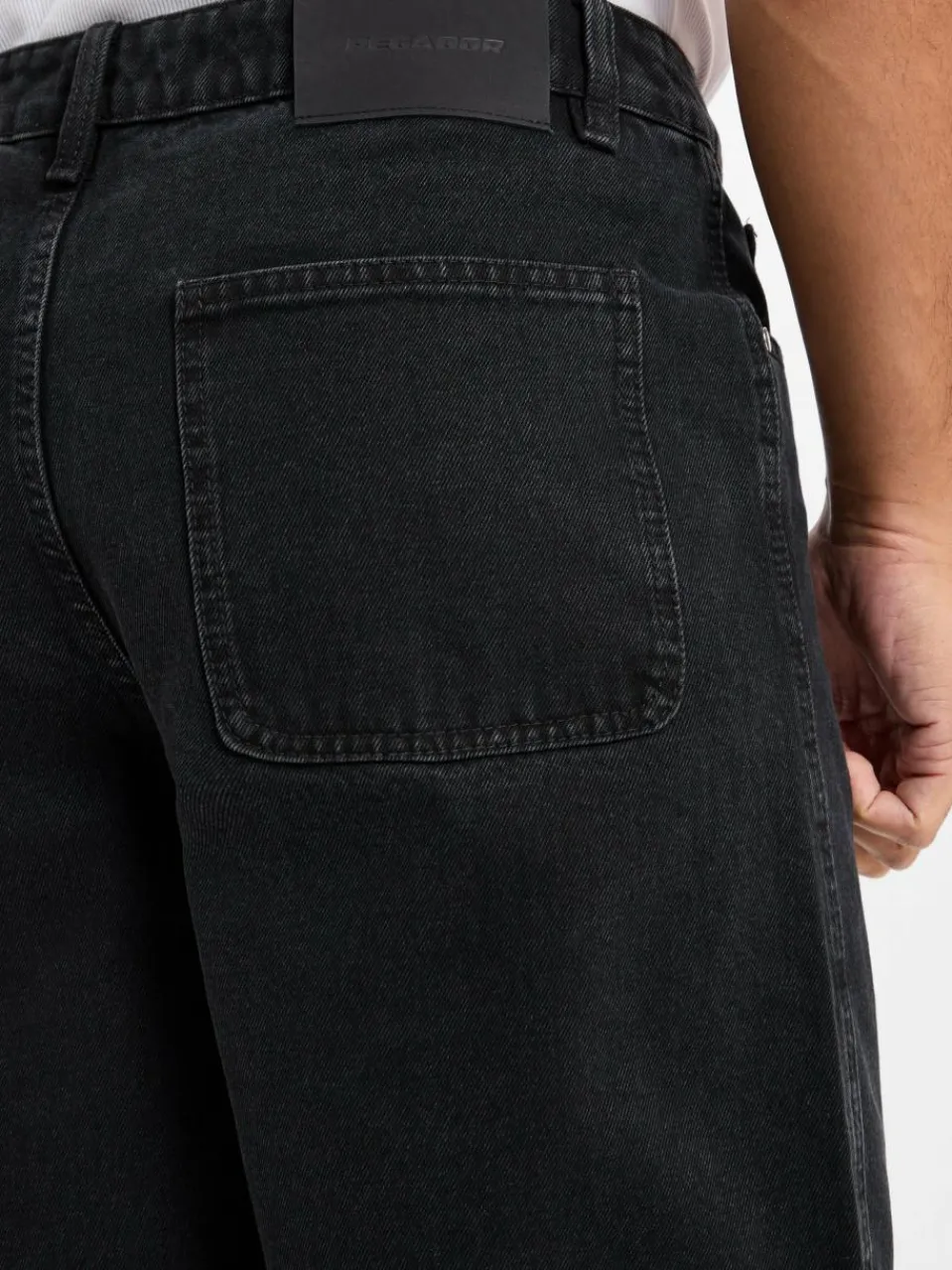 PEGADOR Jeans<Herren Jeansshorts - KOLAR JORTS schwarz uni