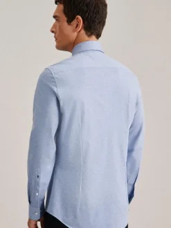 Herren Seidensticker Hemden>Herren Jerseyhemd - Slim Langarm