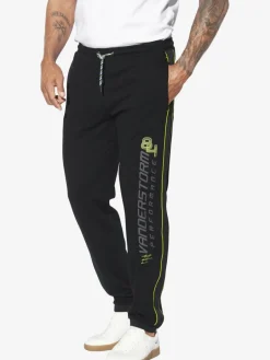 Jan Vanderstorm Hosen<Herren Jogginghose - ROLFSTAD schwarz bedruckt