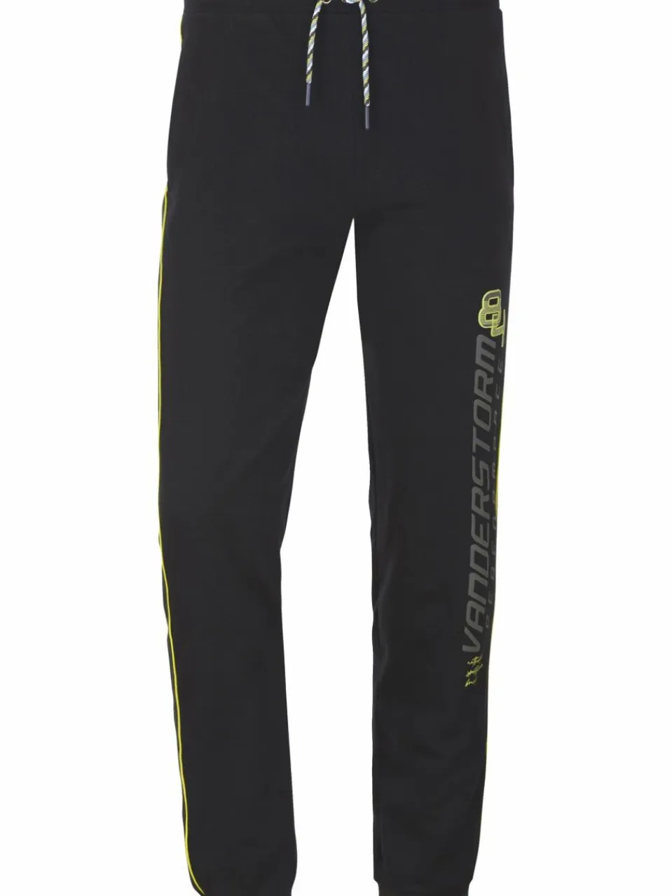 Jan Vanderstorm Hosen<Herren Jogginghose - ROLFSTAD schwarz bedruckt