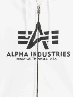 Alpha Industries Sweatshirts & Sweatjacken<Herren Kapuzenjacke weiß bedruckt