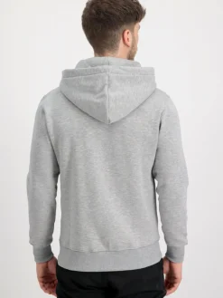 Alpha Industries Sweatshirts & Sweatjacken<Herren Kapuzenjacke grau bedruckt