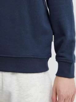 BLEND Sweatshirts & Sweatjacken<Herren Kapuzenpullover blau gemustert