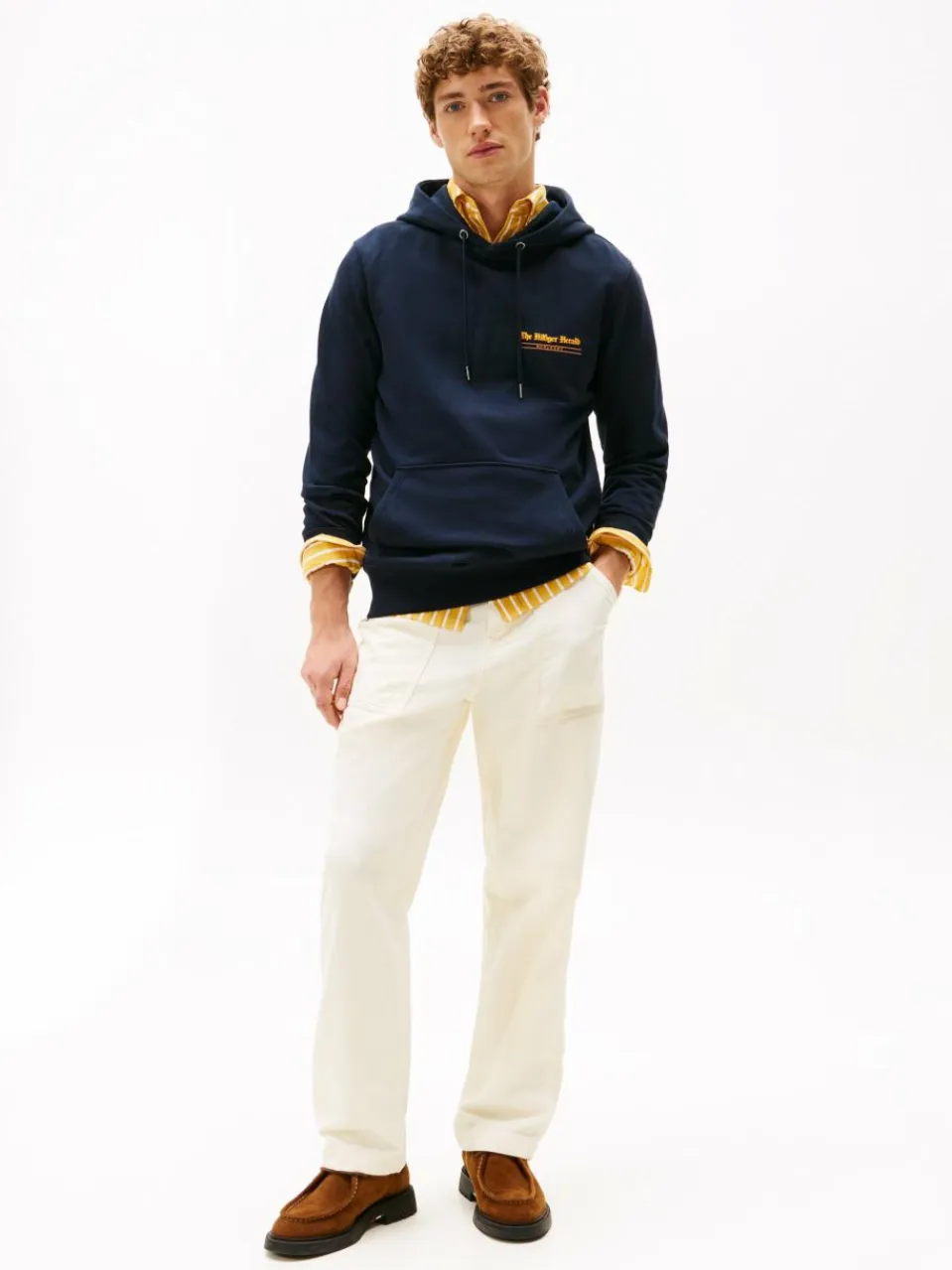 Tommy Hilfiger Sweatshirts & Sweatjacken<Herren Kapuzenpullover marine bedruckt