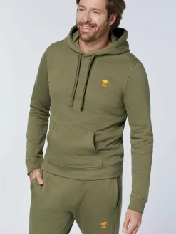 Polo Sylt Sweatshirts & Sweatjacken<Herren Kapuzenpullover grün oliv uni