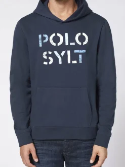 Polo Sylt Sweatshirts & Sweatjacken<Herren Kapuzenpullover marine blau bedruckt