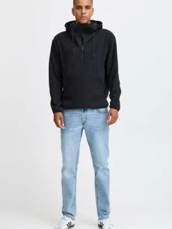 BLEND Sweatshirts & Sweatjacken<Herren Kapuzenpullover - BHSweatshirt schwarz uni