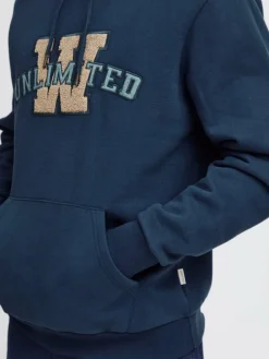 BLEND Sweatshirts & Sweatjacken<Herren Kapuzenpullover - BHSweatshirt blau bedruckt