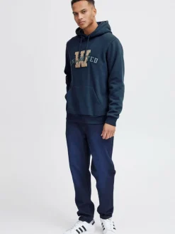 BLEND Sweatshirts & Sweatjacken<Herren Kapuzenpullover - BHSweatshirt blau bedruckt