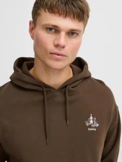 Solid Sweatshirts & Sweatjacken<Herren Kapuzenpullover - SDMULLET braun bedruckt