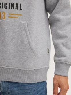 BLEND Sweatshirts & Sweatjacken<Herren Kapuzensweatjacke grau gemustert