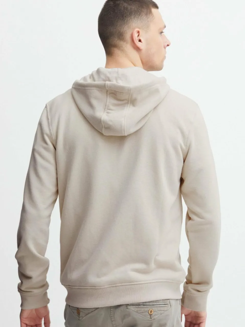 BLEND Sweatshirts & Sweatjacken<Herren Kapuzensweatjacke beige bedruckt
