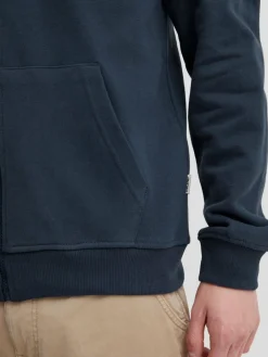 BLEND Sweatshirts & Sweatjacken<Herren Kapuzensweatjacke blau gemustert