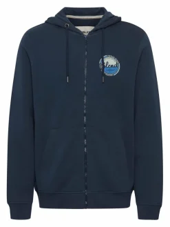 BLEND Sweatshirts & Sweatjacken<Herren Kapuzensweatjacke blau gemustert