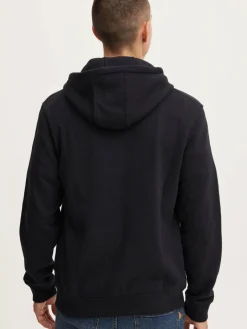 BLEND Sweatshirts & Sweatjacken<Herren Kapuzensweatjacke schwarz gemustert