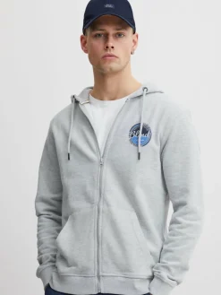 BLEND Sweatshirts & Sweatjacken<Herren Kapuzensweatjacke grau gemustert