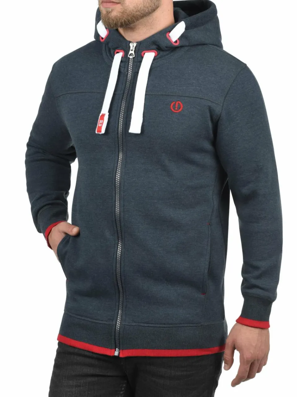 Solid Sweatshirts & Sweatjacken<Herren Kapuzensweatjacke - SDBenjaminZip blau uni