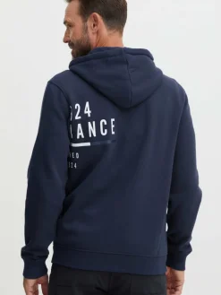 FQ1924 Sweatshirts & Sweatjacken<Herren Kapuzensweatjacke - FQAlbert marine bedruckt