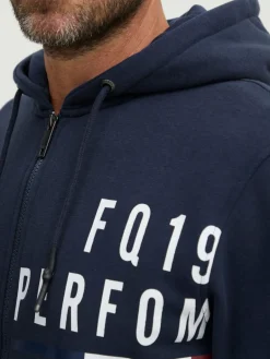 FQ1924 Sweatshirts & Sweatjacken<Herren Kapuzensweatjacke - FQAlbert marine bedruckt
