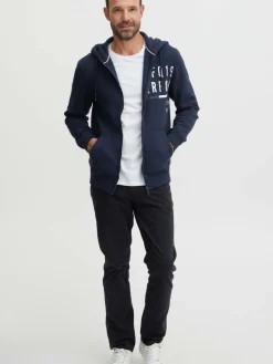 FQ1924 Sweatshirts & Sweatjacken<Herren Kapuzensweatjacke - FQAlbert marine bedruckt