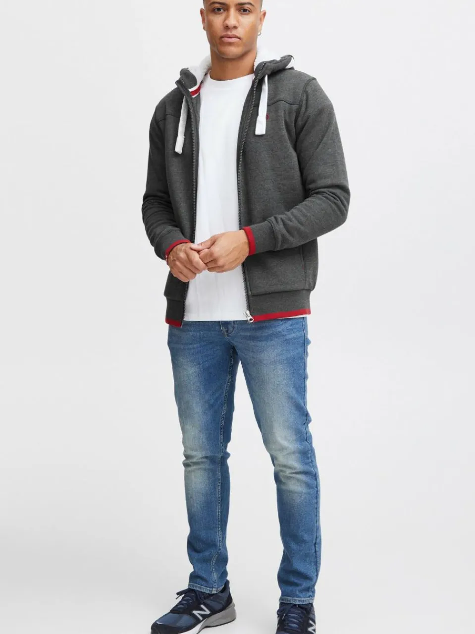 Solid Sweatshirts & Sweatjacken<Herren Kapuzensweatjacke - SDBenjaminZip grau uni