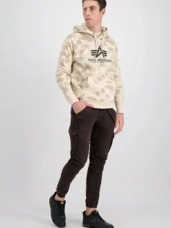 Alpha Industries Sweatshirts & Sweatjacken<Herren Kapuzensweatshirt beige gemustert