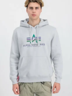 Alpha Industries Sweatshirts & Sweatjacken<Herren Kapuzensweatshirt blau bedruckt