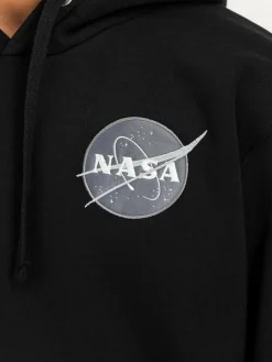 Alpha Industries Sweatshirts & Sweatjacken<Herren Kapuzensweatshirt schwarz bedruckt