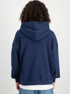 Alpha Industries Sweatshirts & Sweatjacken<Herren Kapuzensweatshirt blau uni