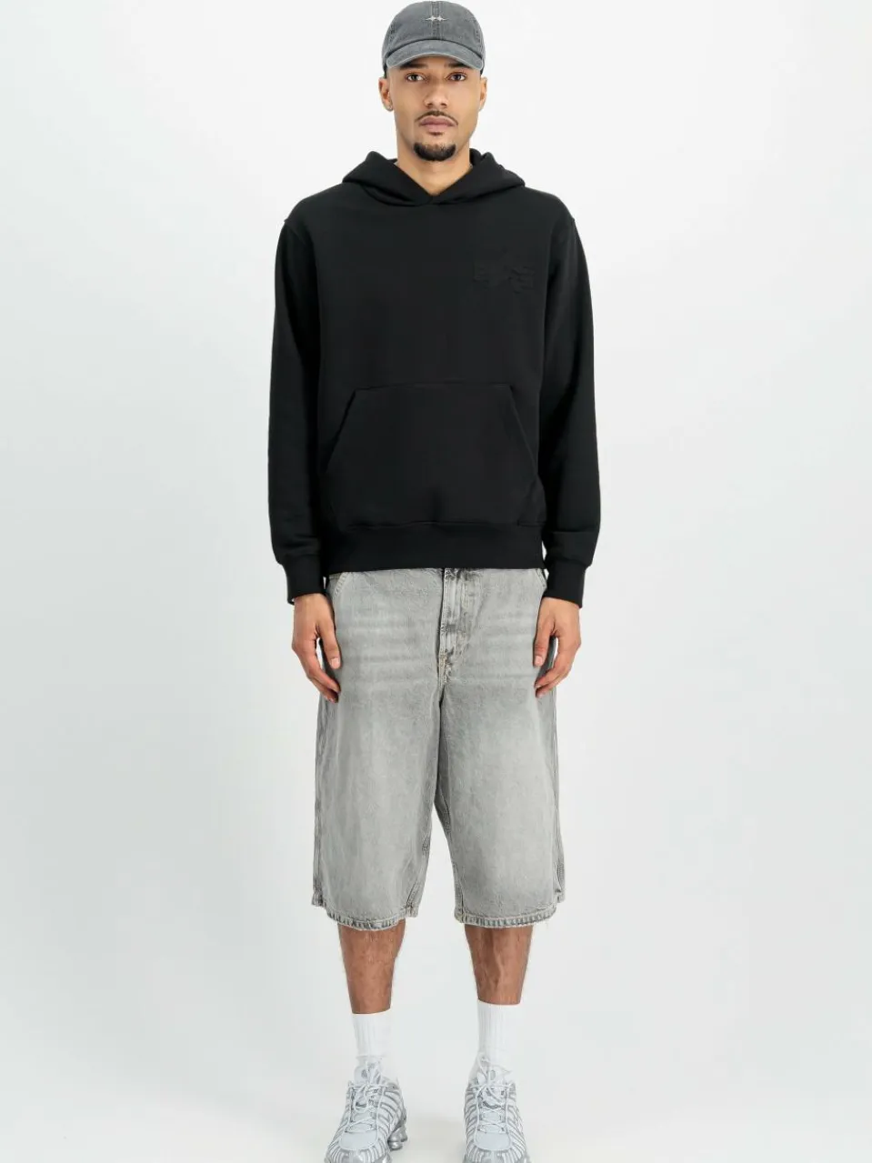 Alpha Industries Sweatshirts & Sweatjacken<Herren Kapuzensweatshirt schwarz bedruckt