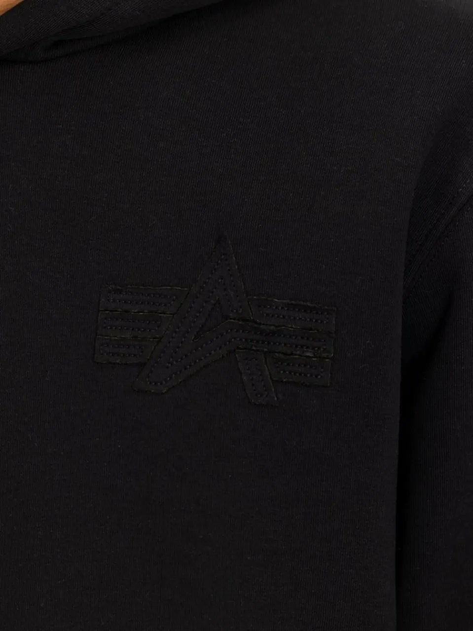 Alpha Industries Sweatshirts & Sweatjacken<Herren Kapuzensweatshirt schwarz bedruckt