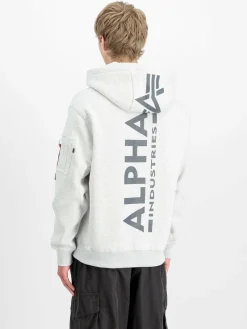 Alpha Industries Sweatshirts & Sweatjacken<Herren Kapuzensweatshirt grau bedruckt