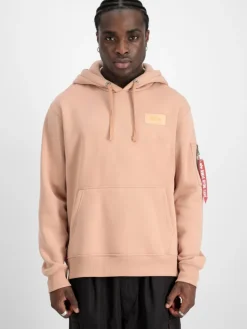 Alpha Industries Sweatshirts & Sweatjacken<Herren Kapuzensweatshirt koralle bedruckt