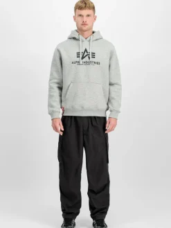 Alpha Industries Sweatshirts & Sweatjacken<Herren Kapuzensweatshirt grau bedruckt