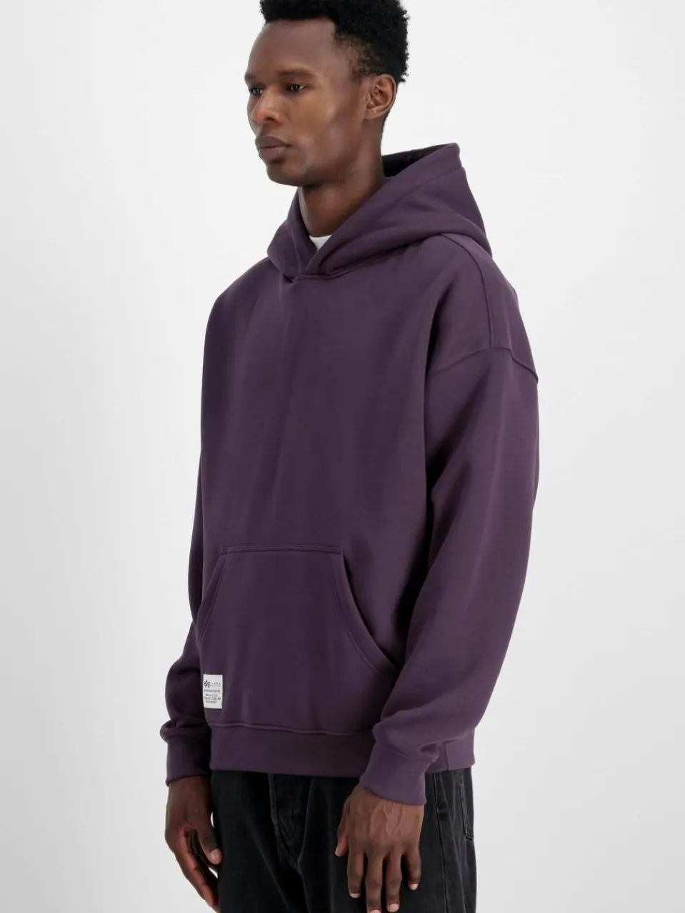 Alpha Industries Sweatshirts & Sweatjacken<Herren Kapuzensweatshirt lila bedruckt