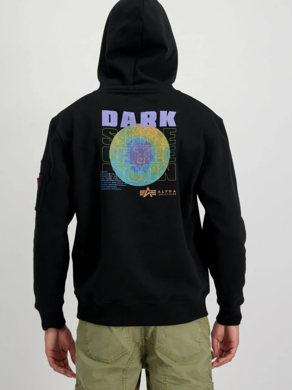 Alpha Industries Sweatshirts & Sweatjacken<Herren Kapuzensweatshirt schwarz bedruckt