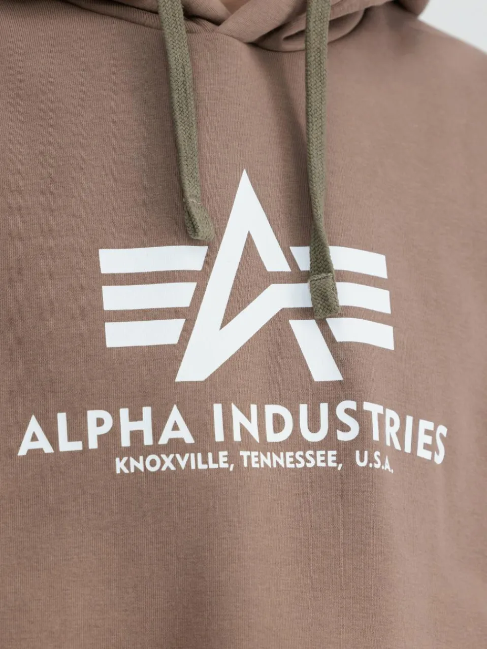 Alpha Industries Sweatshirts & Sweatjacken<Herren Kapuzensweatshirt taupe bedruckt