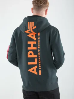 Alpha Industries Sweatshirts & Sweatjacken<Herren Kapuzensweatshirt petrol bedruckt