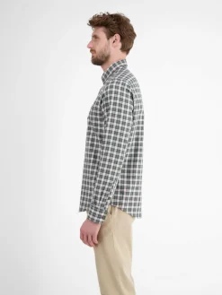 LERROS Hemden<Herren Karohemd oliv kariert