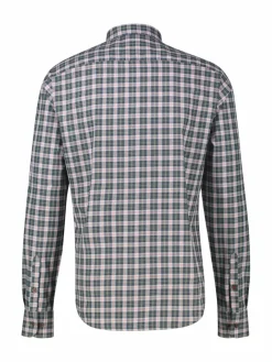 LERROS Hemden<Herren Karohemd oliv kariert