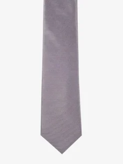 Roy Robson Krawatten & Fliegen<Herren Krawatte silber uni