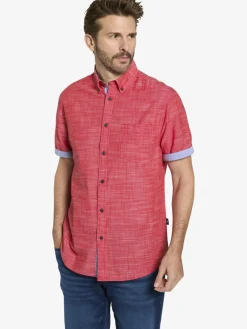 BABISTA Hemden<Herren Kurzarmhemd - BELLAVERO rot uni