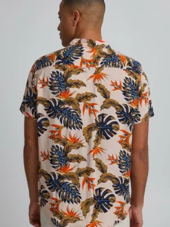 BLEND Hemden<Herren Kurzarmhemd - BHGawai rosa gemustert