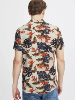 BLEND Hemden<Herren Kurzarmhemd - BHGawai grün gemustert