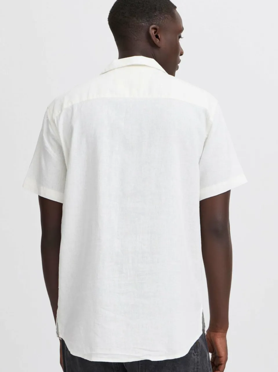 BLEND Hemden<Herren Kurzarmhemd - BHVICTOR weiß uni