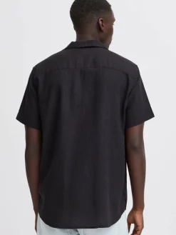 BLEND Hemden<Herren Kurzarmhemd - BHVICTOR schwarz uni